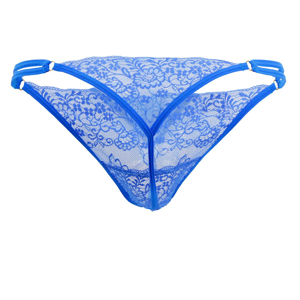 CandyMan Men's Underwear 99421 Lace G-String Thongs Color Blue