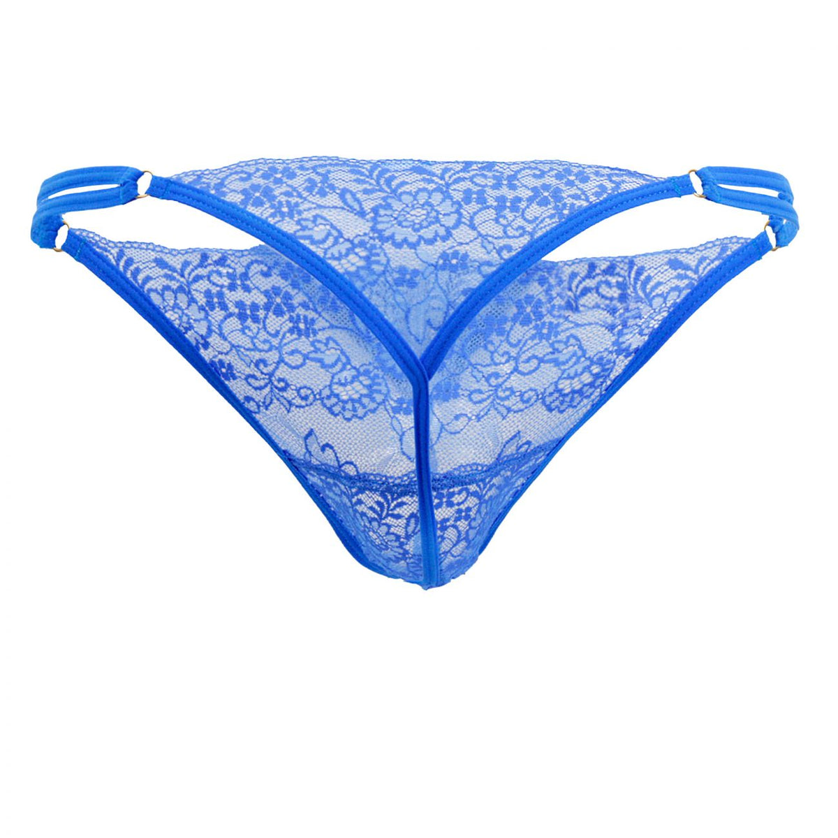 CandyMan Men's Underwear 99421 Lace G-String Thongs Color Blue