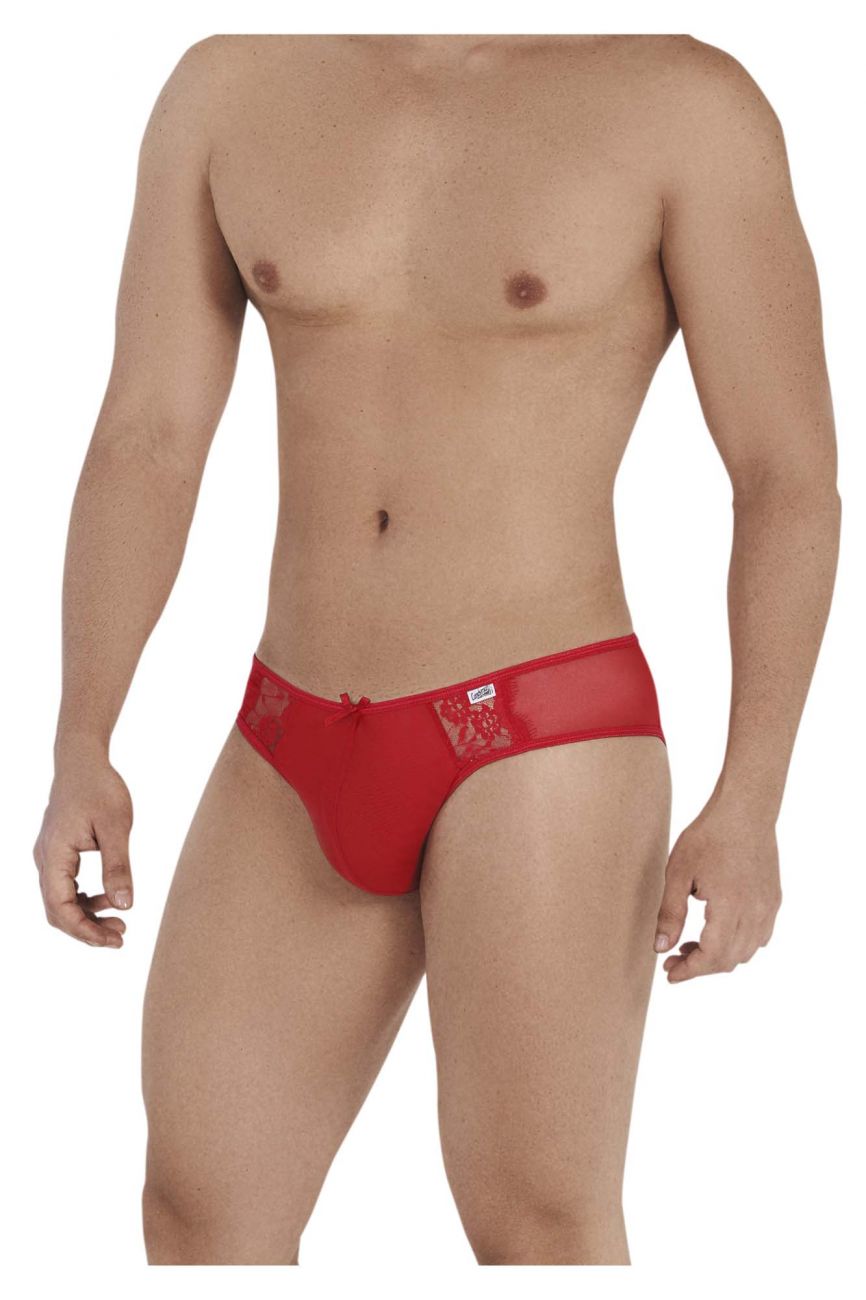 CandyMan 99538 Men's Underwear Lace Mesh Jockstrap Color Red