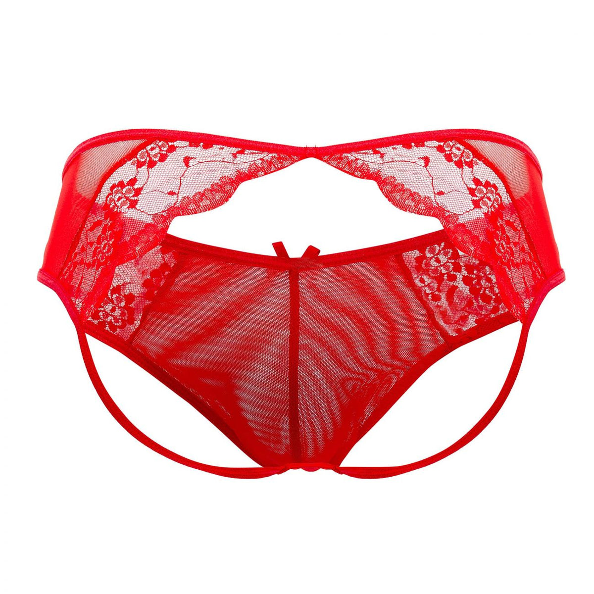 CandyMan 99538 Men's Underwear Lace Mesh Jockstrap Color Red
