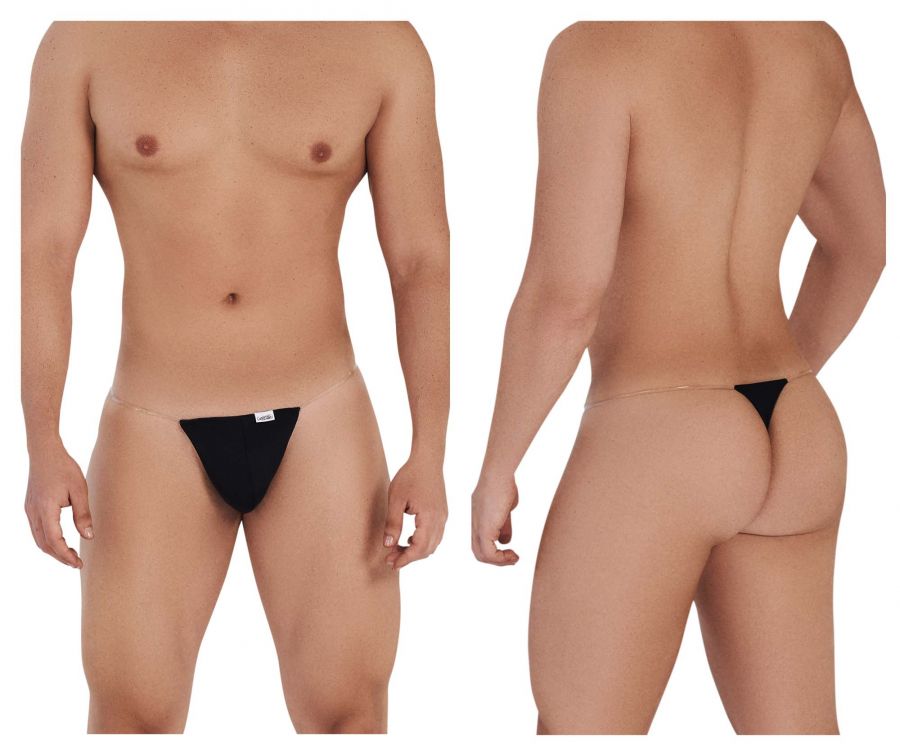 CandyMan Men's Underwear 99548 Invisible Micro Thongs Color Black