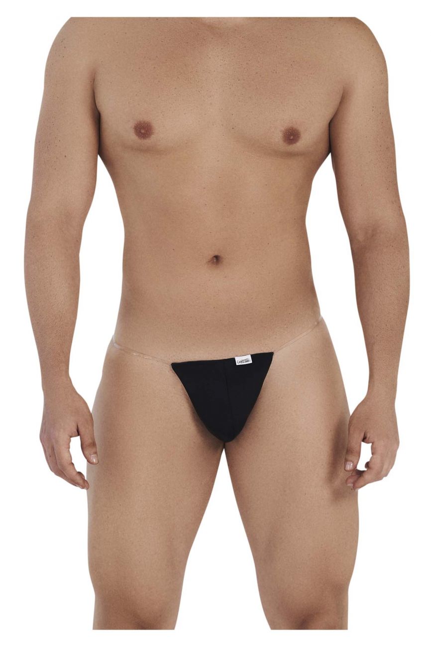 CandyMan Men's Underwear 99548 Invisible Micro Thongs Color Black
