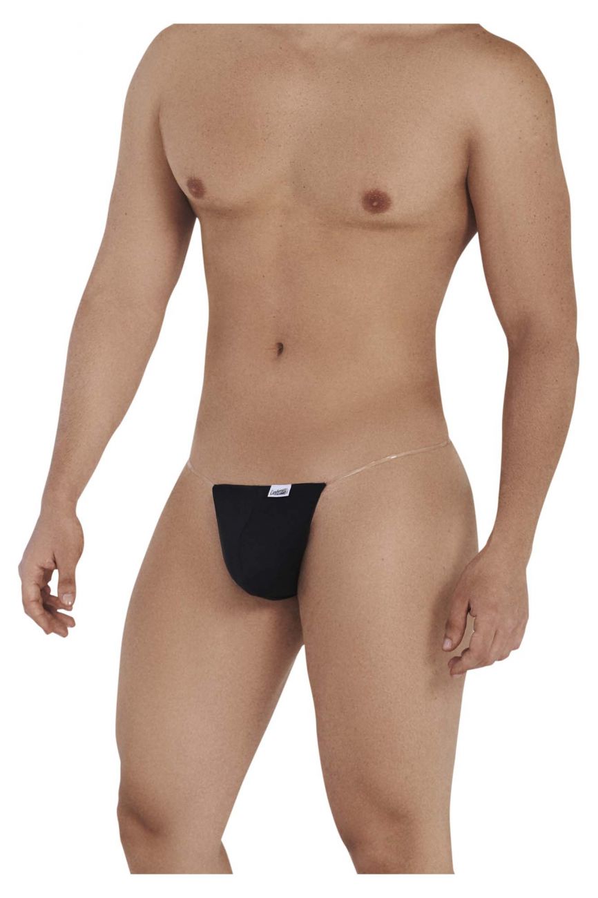 CandyMan Men's Underwear 99548 Invisible Micro Thongs Color Black