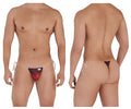 CandyMan Men's Underwear 99571X Invisible Micro G-String Color Red Prints