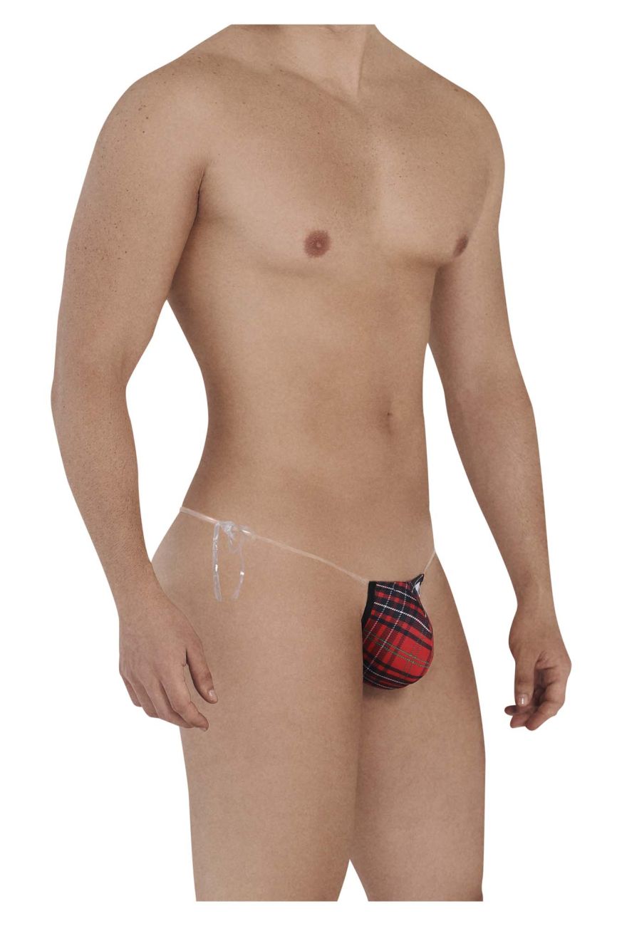 CandyMan Men's Underwear 99571X Invisible Micro G-String Color Red Prints