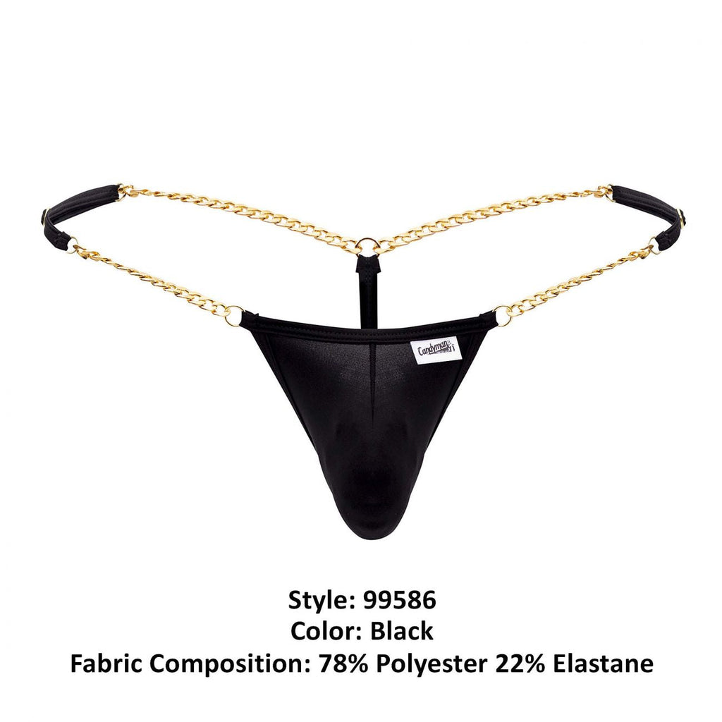 CandyMan Men's Underwear 99586 Chain G-String Color Black