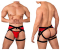 CandyMan Men's Underwear 99623 Garter Jockstrap Color Red