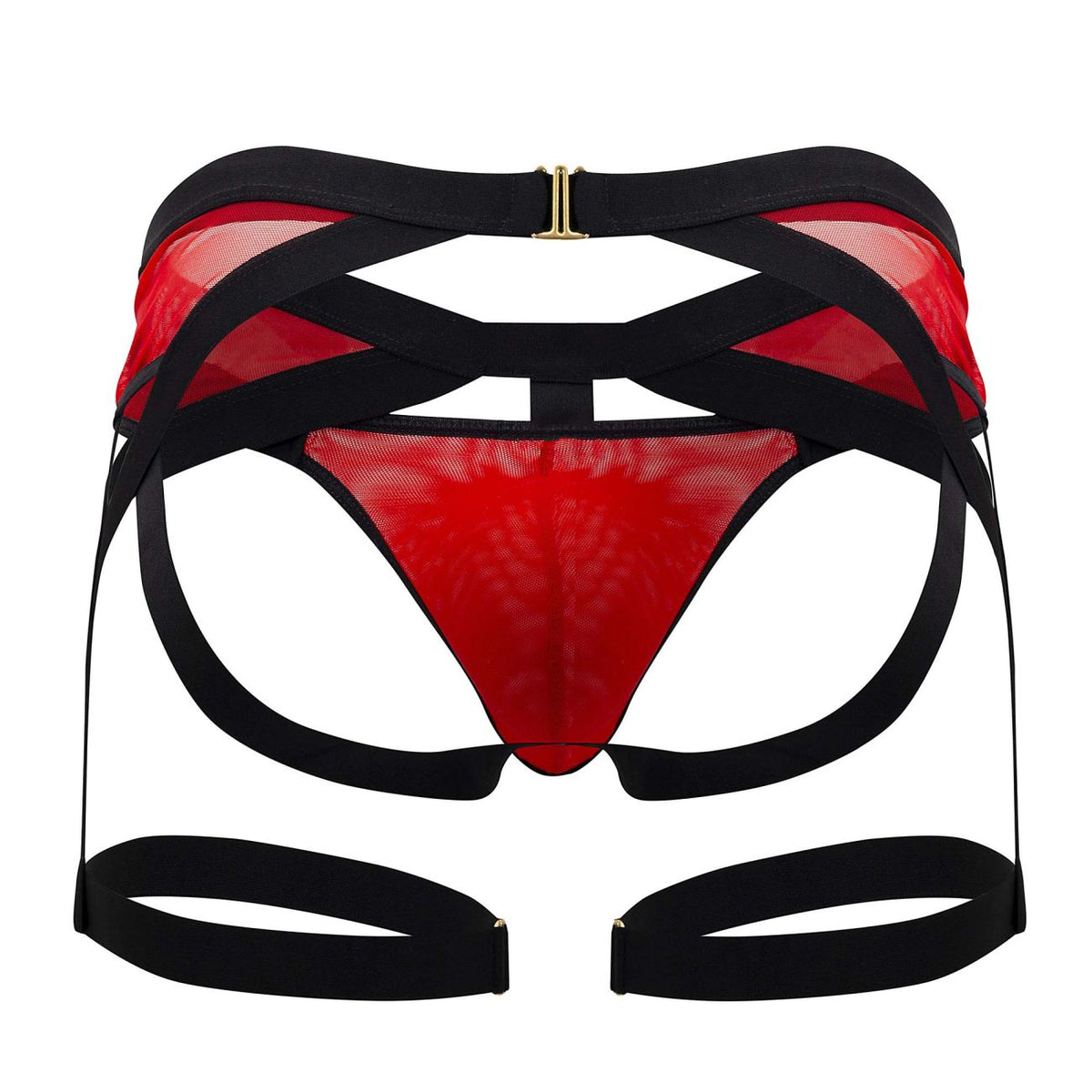 CandyMan Men's Underwear 99623 Garter Jockstrap Color Red