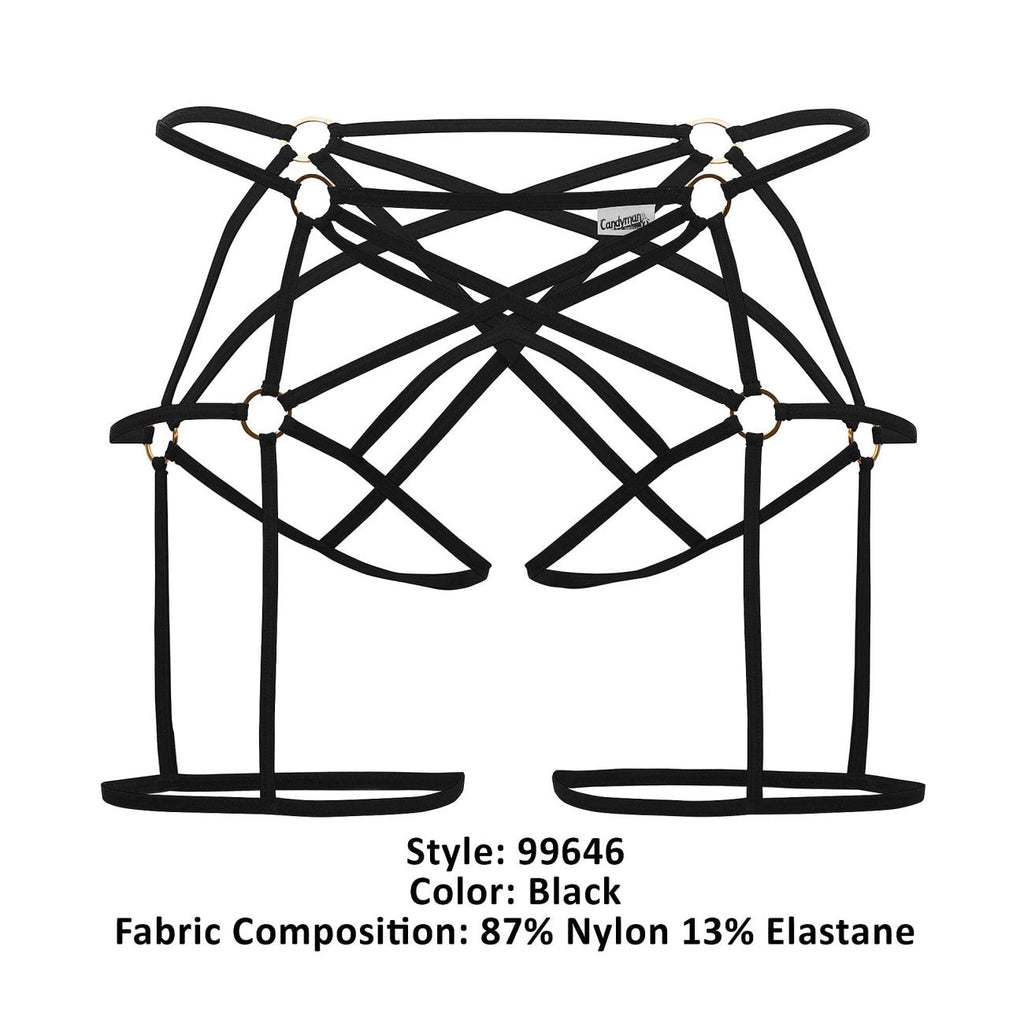 CandyMan Men's Underwear 99646 Cage Jockstrap Color Black