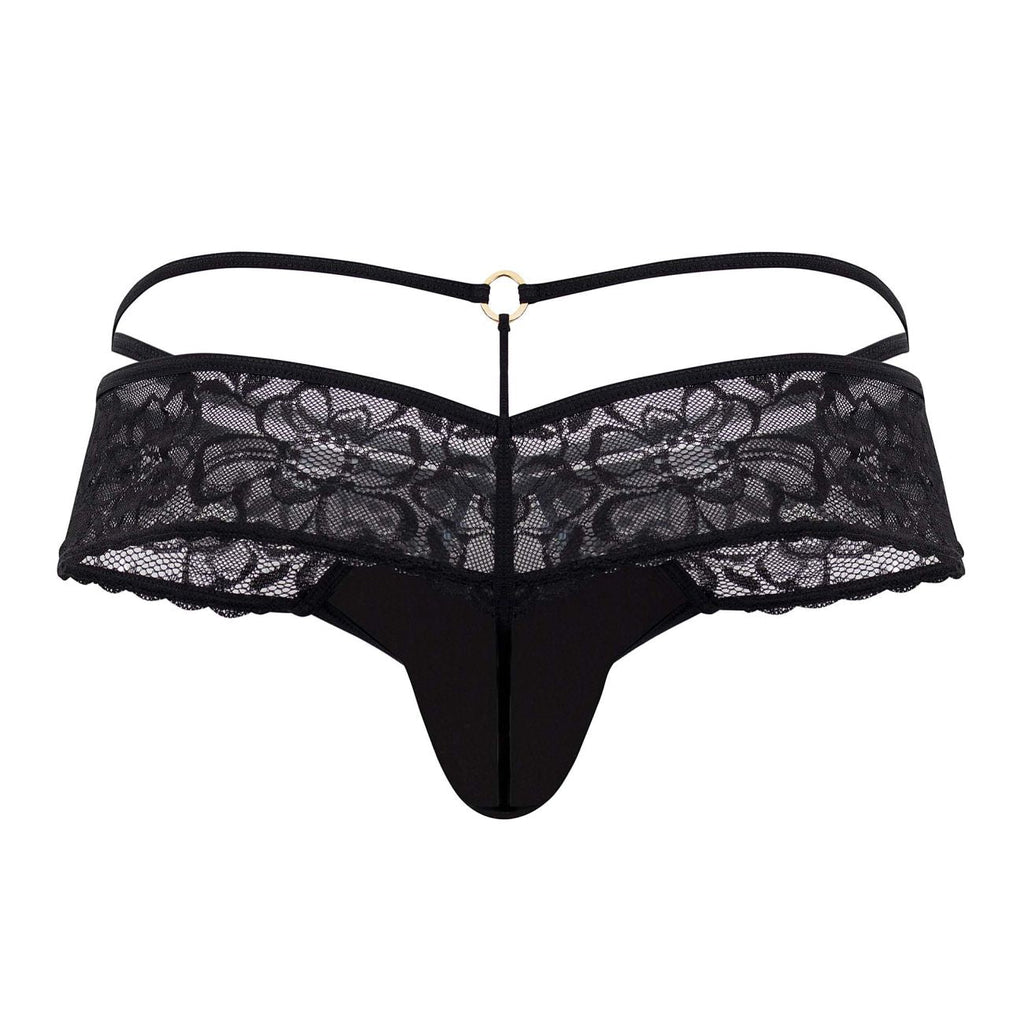 CandyMan Men's Underwear 99647 Lace Thongs Color Black