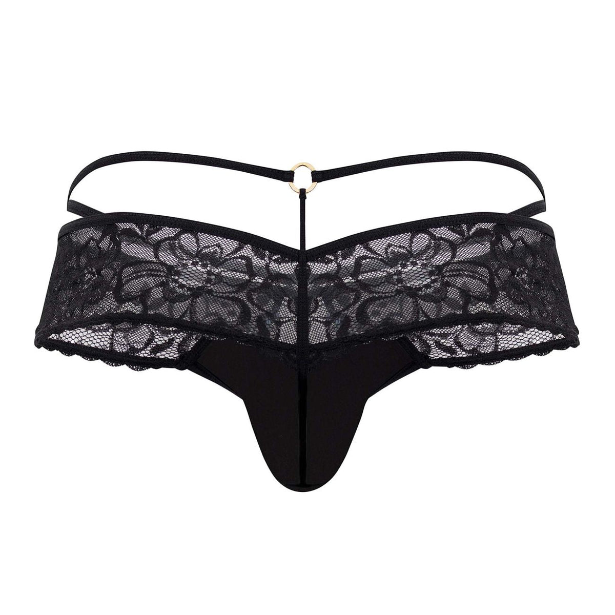 CandyMan Men's Underwear 99647 Lace Thongs Color Black