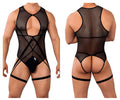 CandyMan Men's Underwear 99650 Mesh Bodysuit Color Black