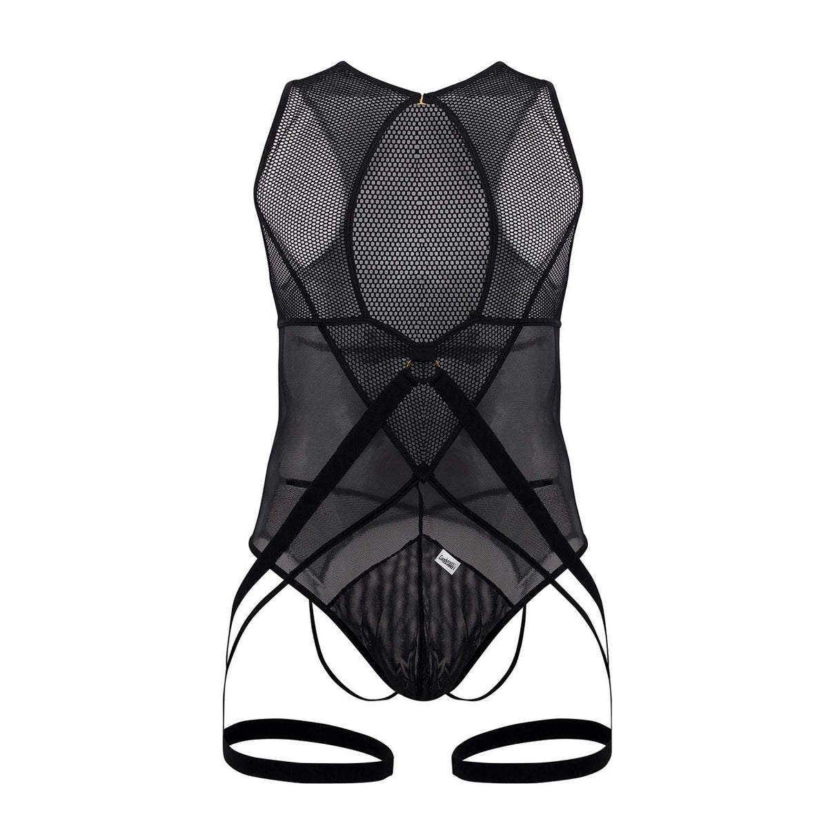 CandyMan Men's Underwear 99650 Mesh Bodysuit Color Black