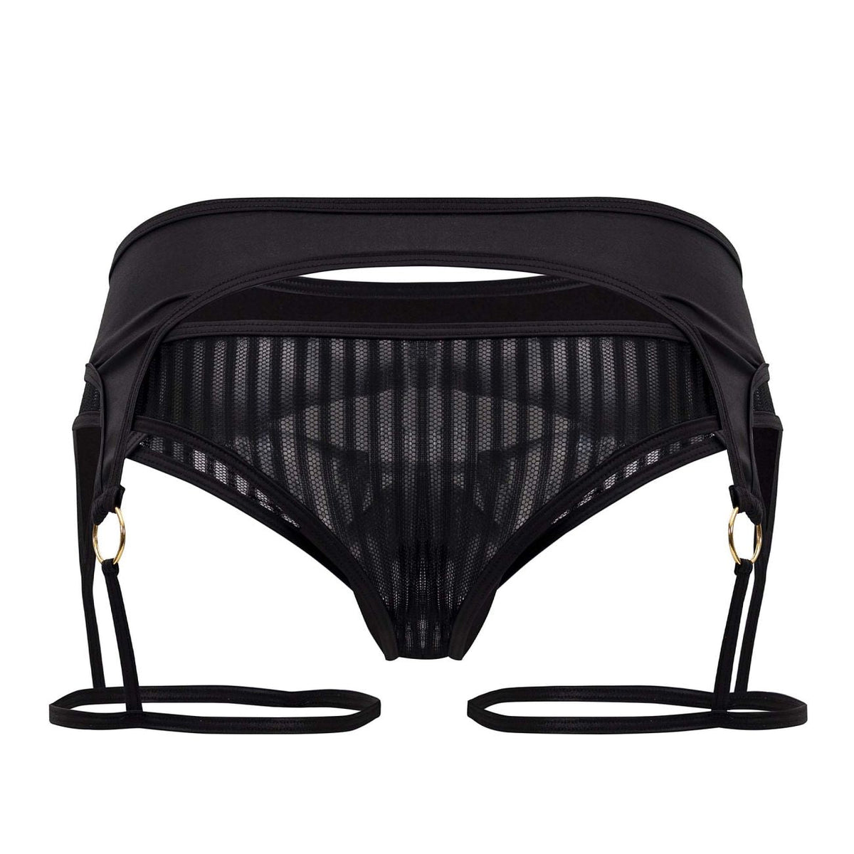 CandyMan Men's Underwear 99655 Garter Thongs Color Black