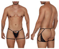 CandyMan Men's Underwear 99678 Garter Thongs Color Black