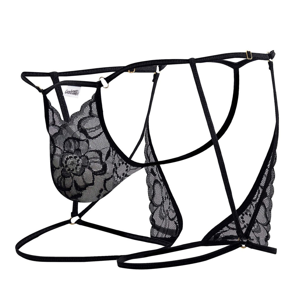 CandyMan Men's Underwear 99678 Garter Thongs Color Black