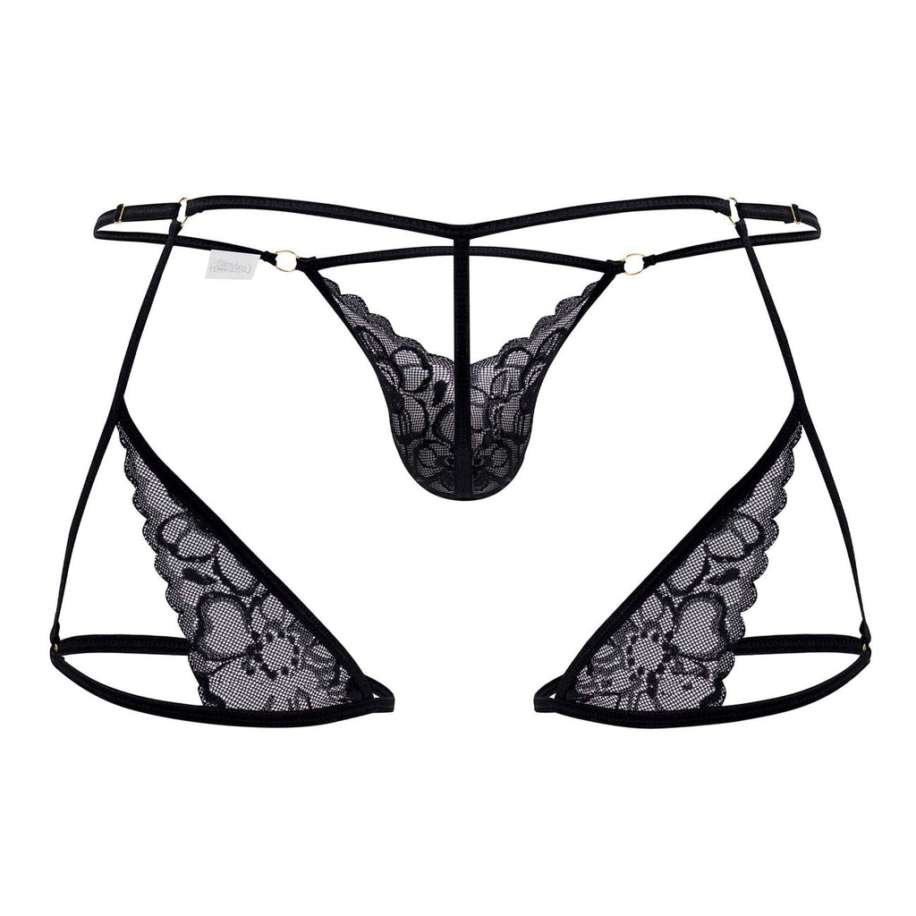 CandyMan Men's Underwear 99678 Garter Thongs Color Black