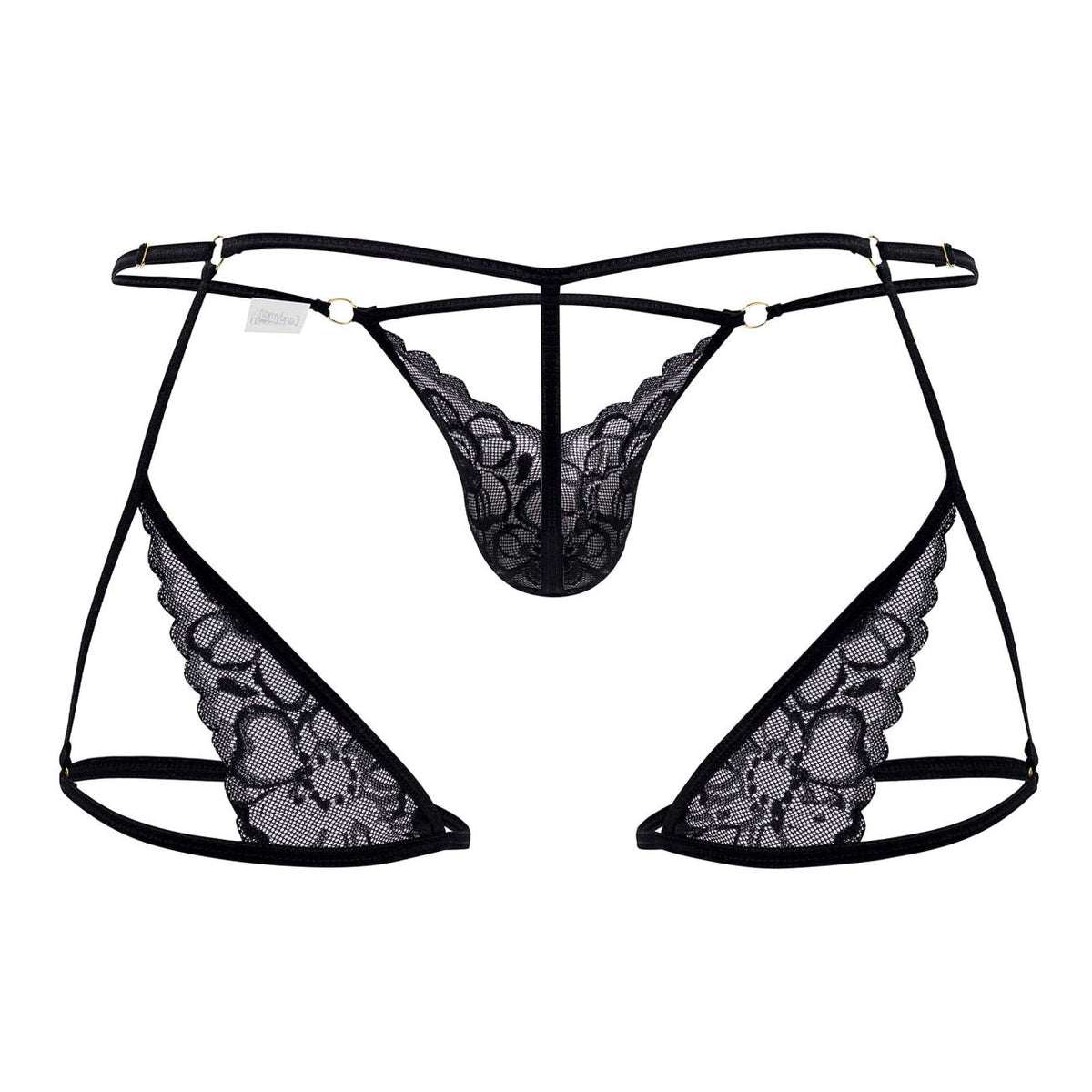 CandyMan Men's Underwear 99678 Garter Thongs Color Black