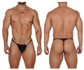 CandyMan Men's Underwear 99685 Lace Thongs Color Black