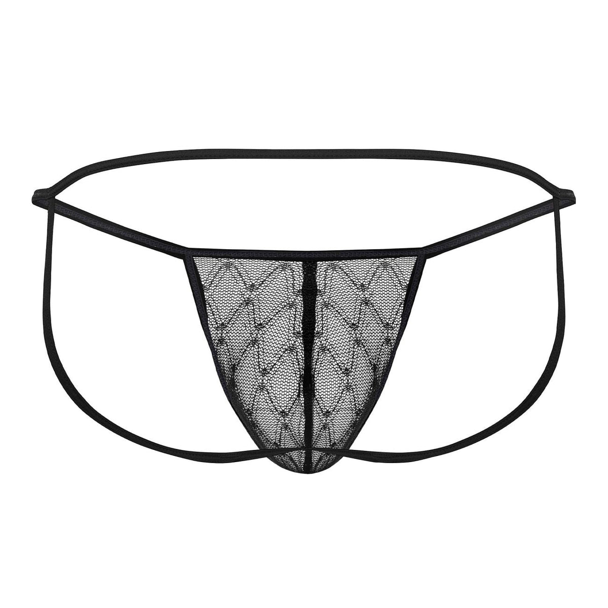 CandyMan Men's Underwear 99709 Micro Lace Jockstrap Color Black