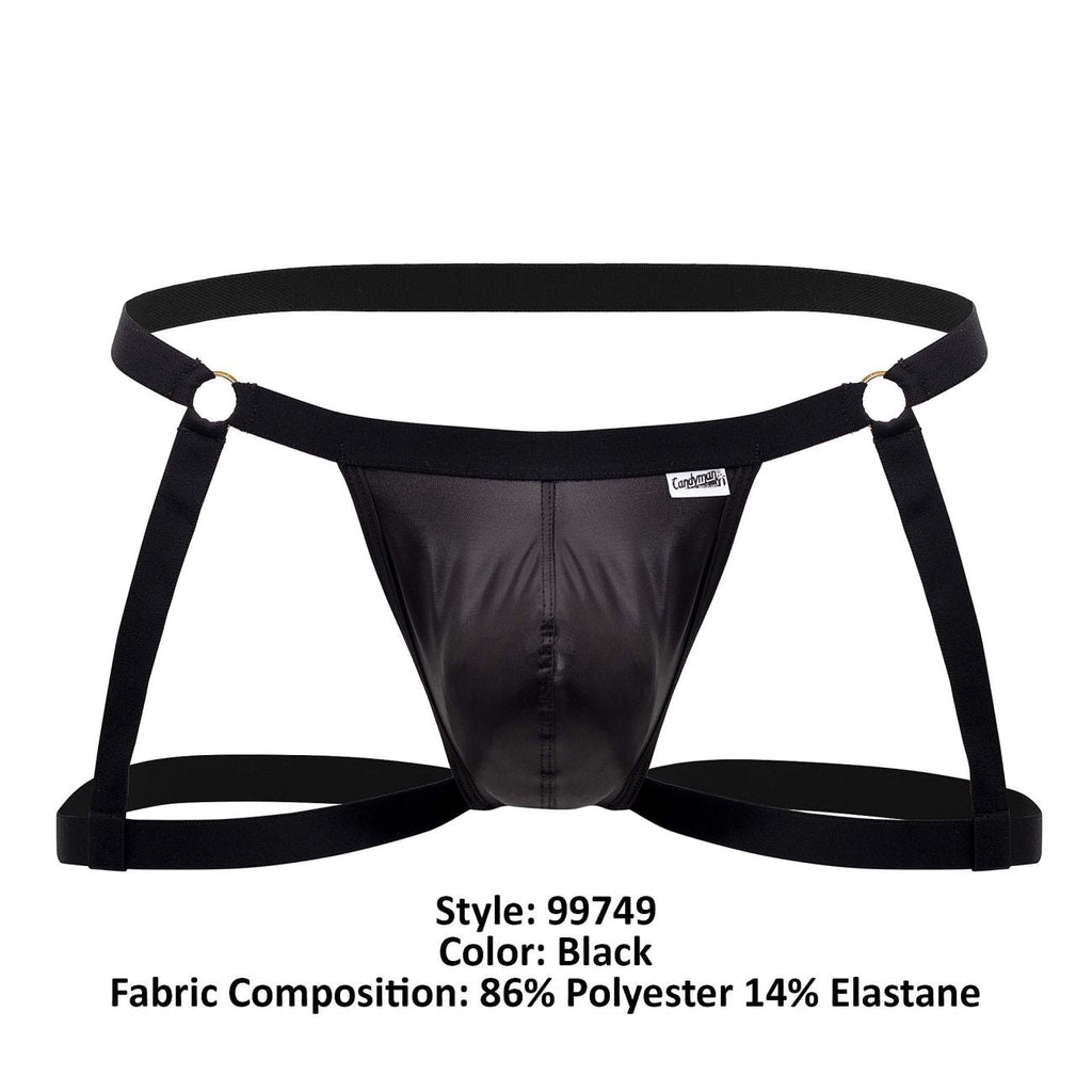 CandyMan Men's Underwear 99749 Garter Jockstrap Color Black
