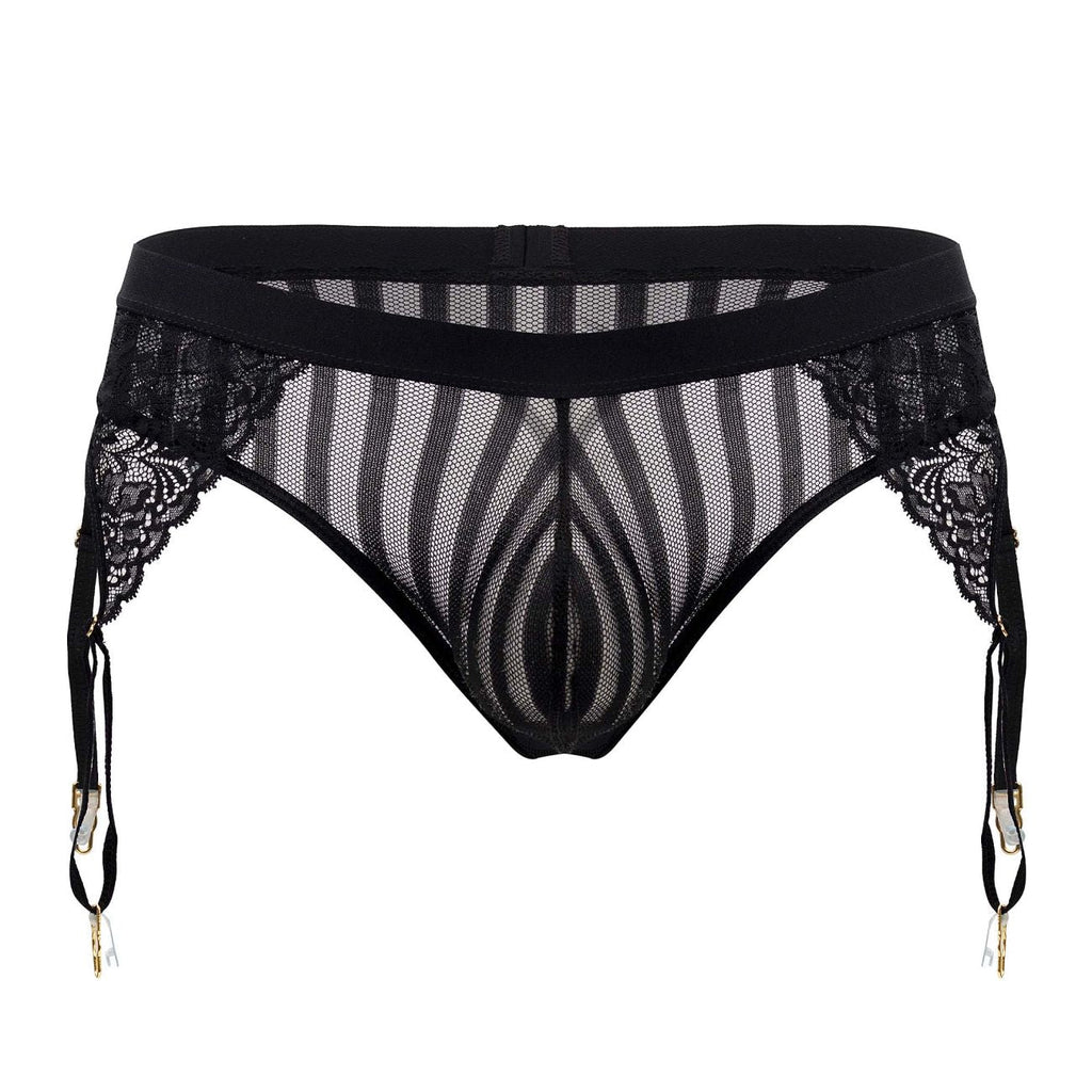 CandyMan Men's Underwear 99766 Garter Thongs Color Black