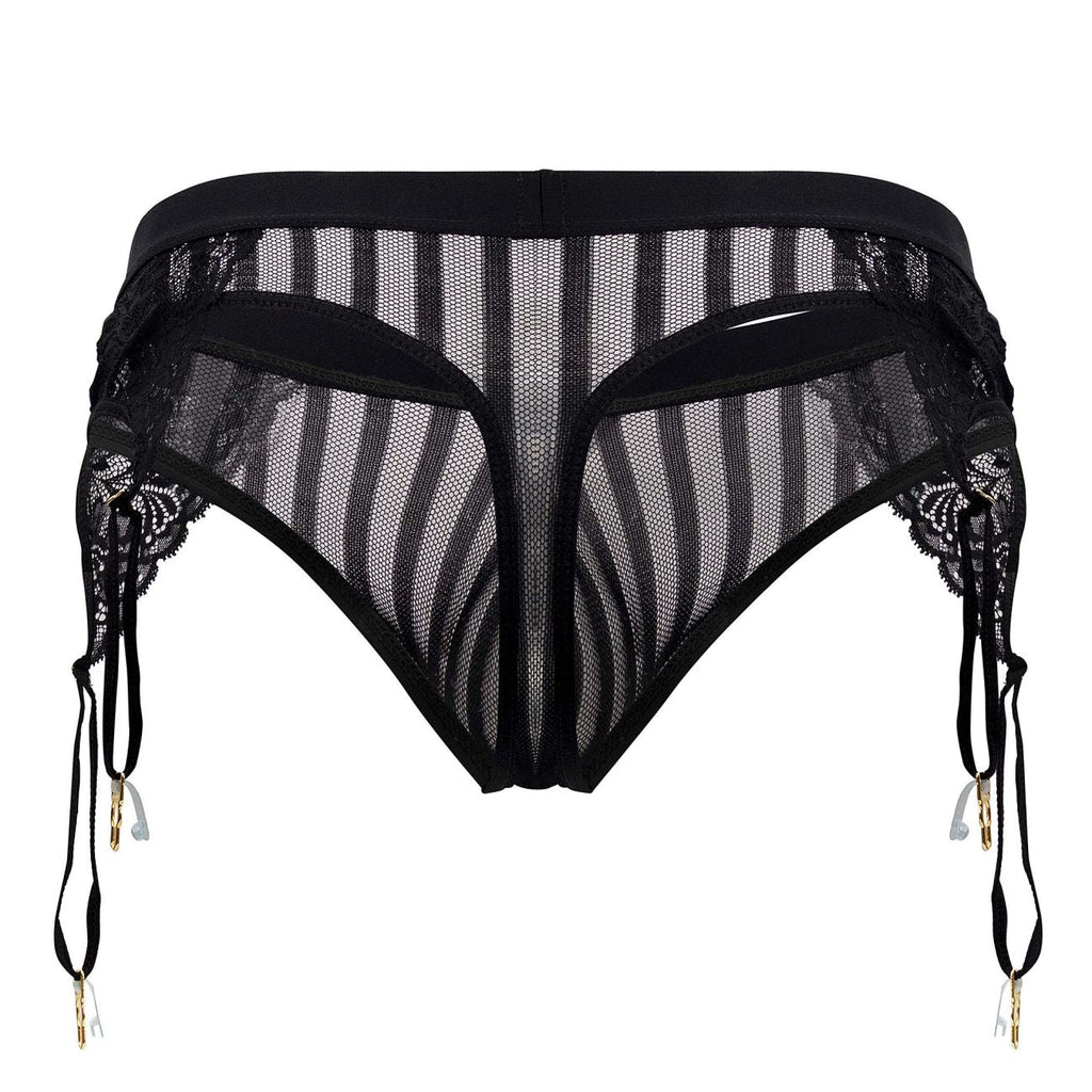 CandyMan Men's Underwear 99766 Garter Thongs Color Black