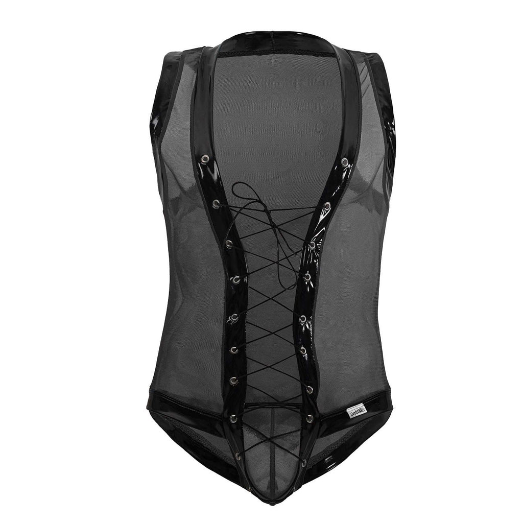 CandyMan Men's Underwear 99774 Gladiator Bodysuit Color Black