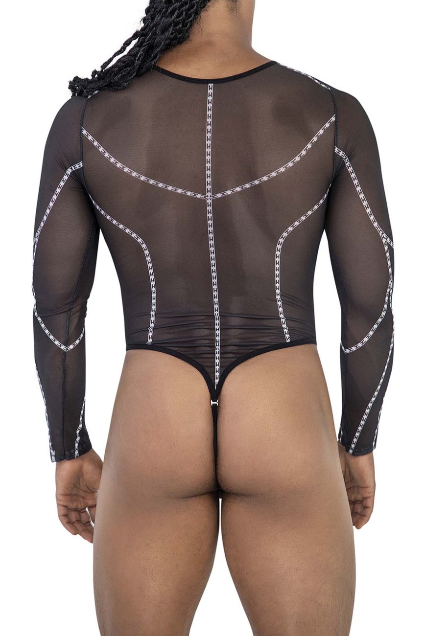 CandyMan Men's Underwear 99816 Mesh Bodysuit Color Black