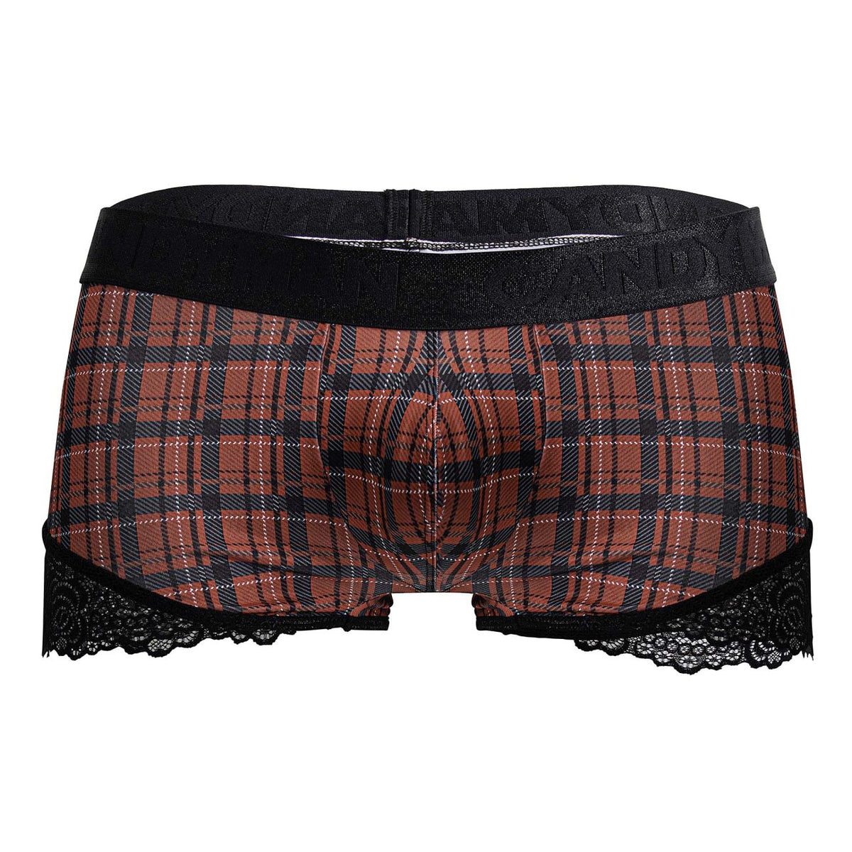 CandyMan Men's Underwear 99821 Back to School Trunks Color Red Plaid