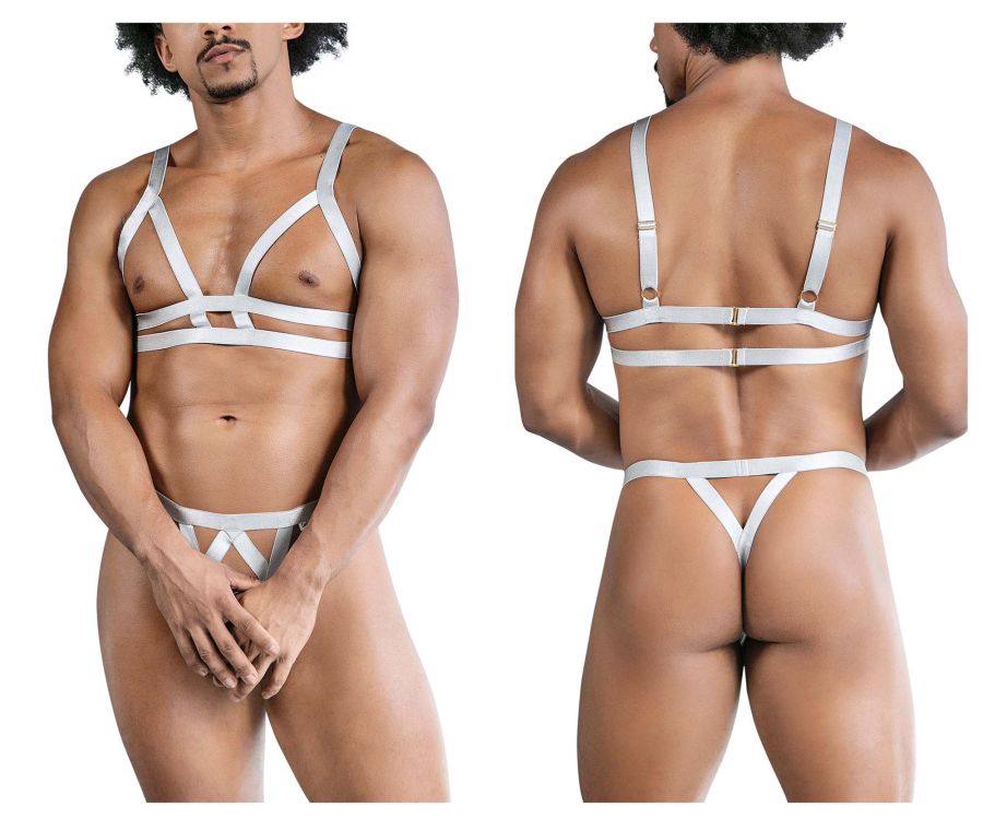 CandyMan Men's Underwear 99822 Two Piece Outfit Color Gray
