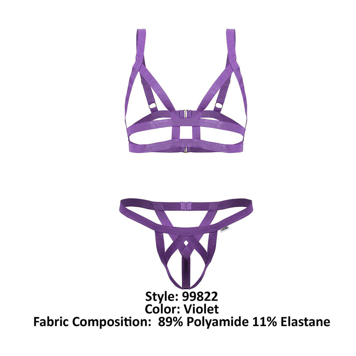 CandyMan Men's Underwear 99822 Two Piece Outfit Color Violet