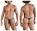 CandyMan Men's Underwear 99824 Mesh Thongs Color Black