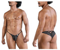 CandyMan Men's Underwear 99829 Lace Thongs Color Black