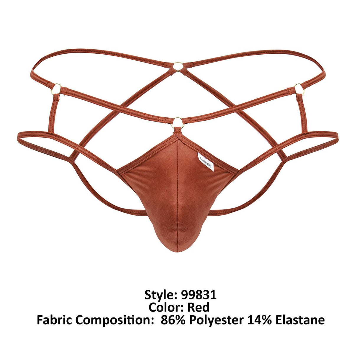 CandyMan Men's Underwear 99831 Cage Jockstrap Color Red