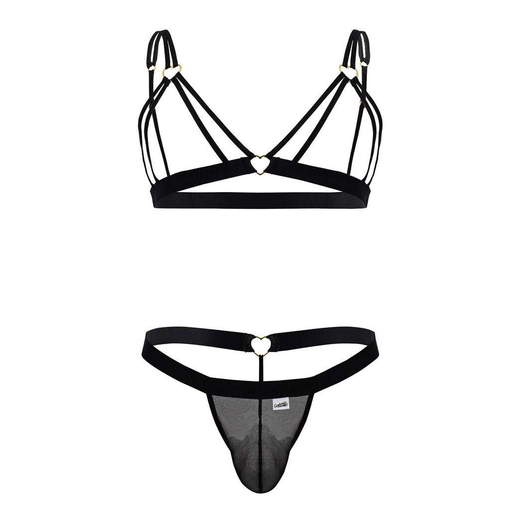 CandyMan Men's Underwear 99838 Two Piece Outfit Color Black