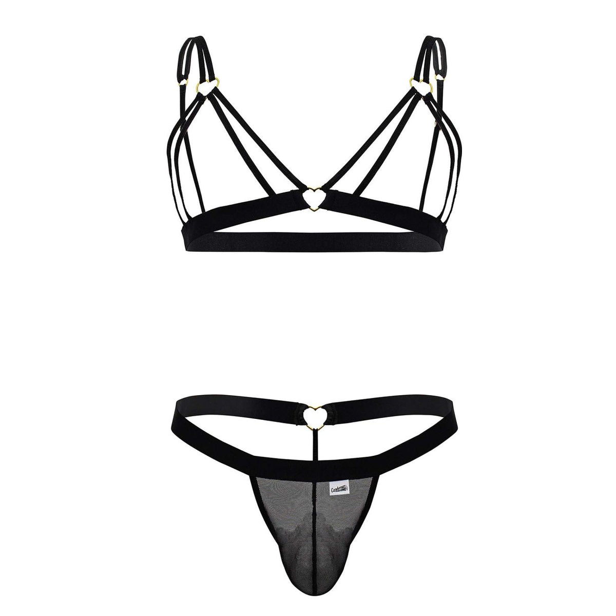 CandyMan Men's Underwear 99838 Two Piece Outfit Color Black