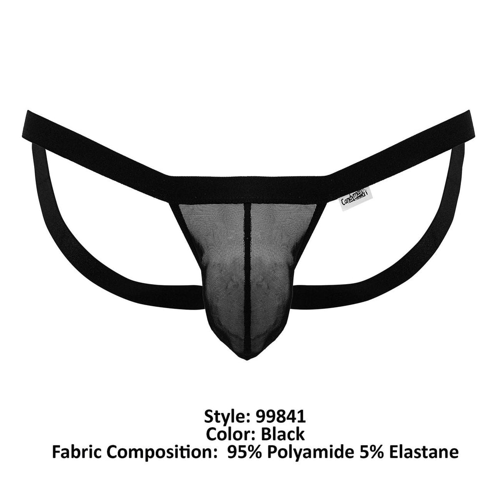 CandyMan Men's Underwear 99841 Mesh Thongs Color Black