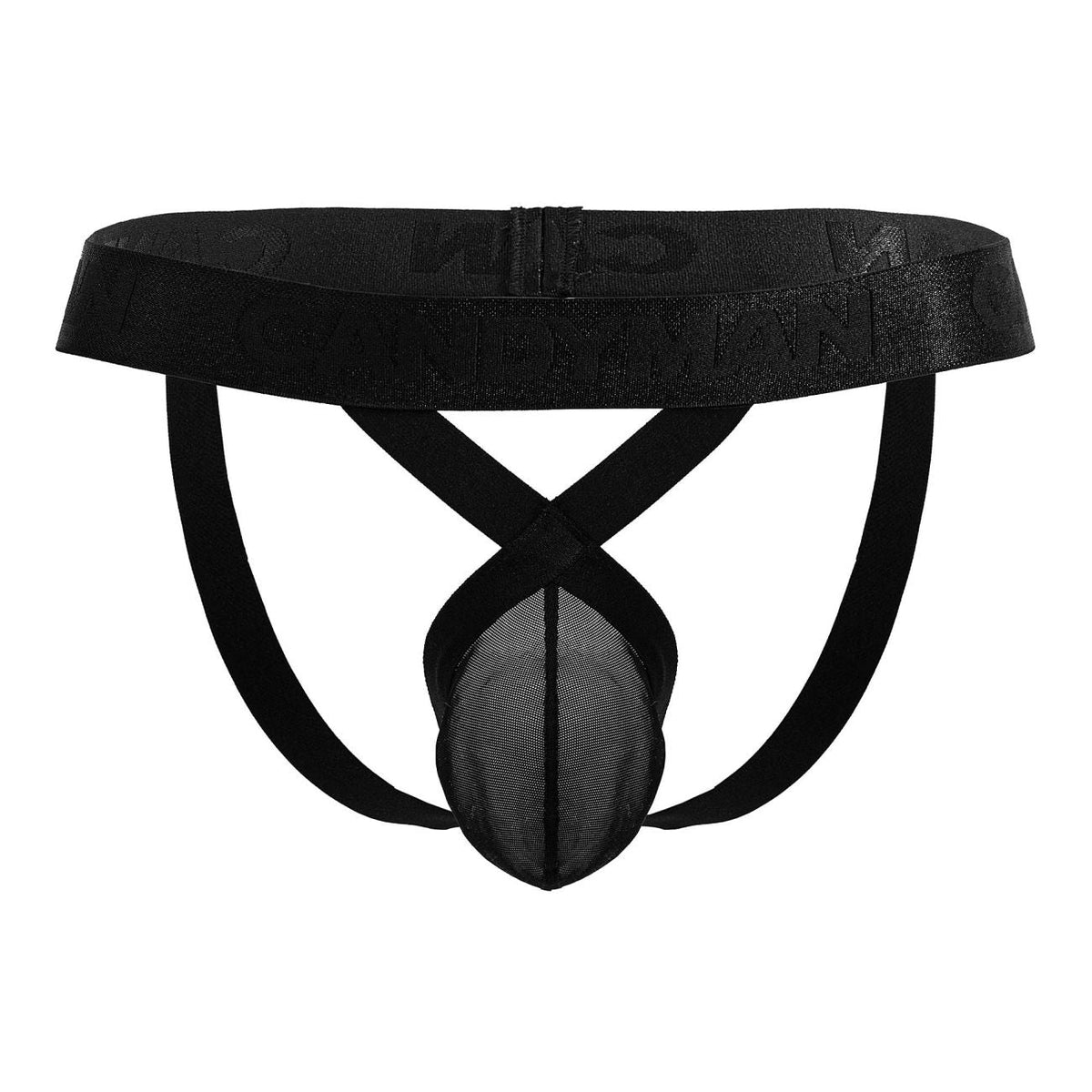 CandyMan Men's Underwear 99847 Mesh Thongs Color Black
