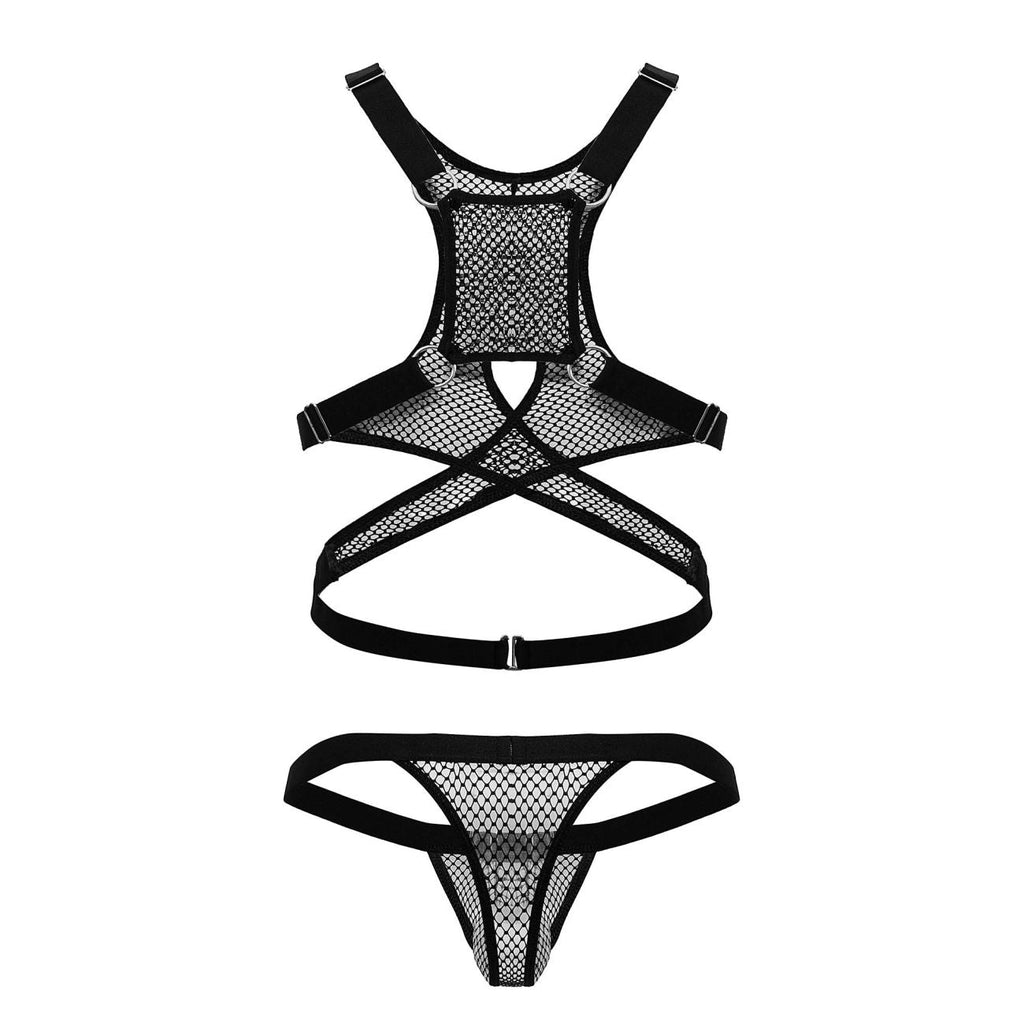 CandyMan Men's Underwear 99862 Fishnet Outfit Color Black