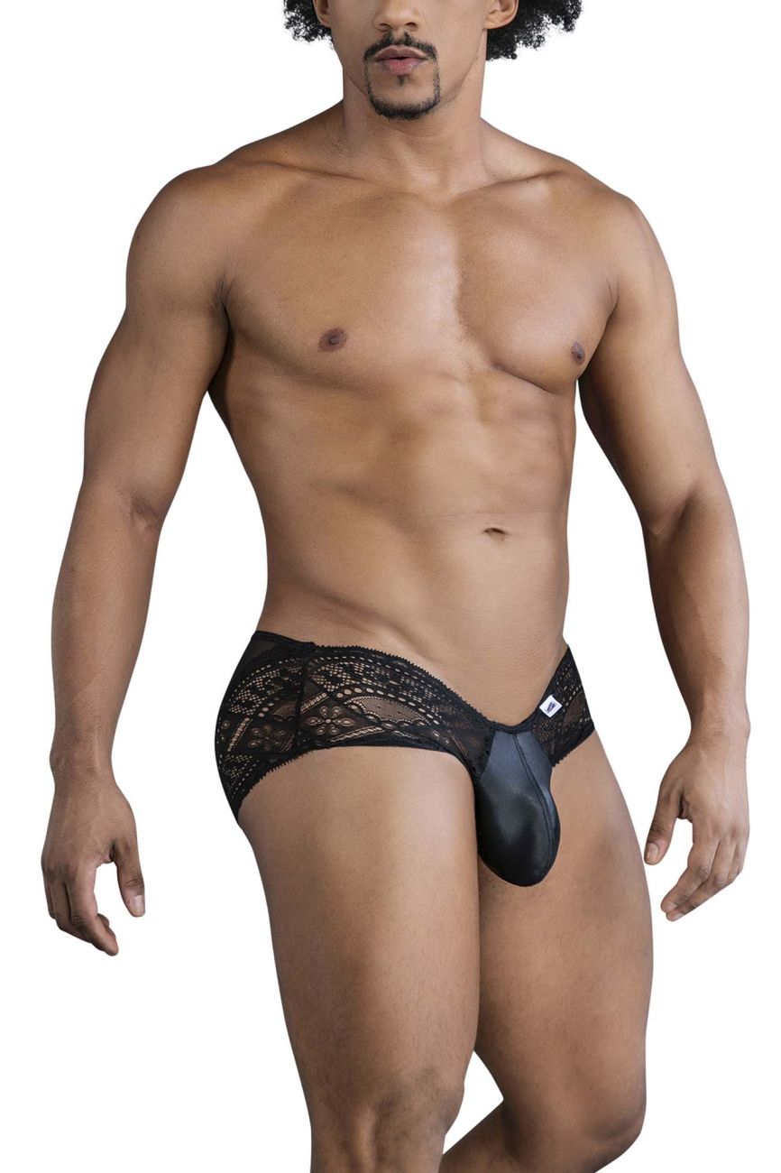 CandyMan Men's Underwear 99863 Lace Briefs Color Black
