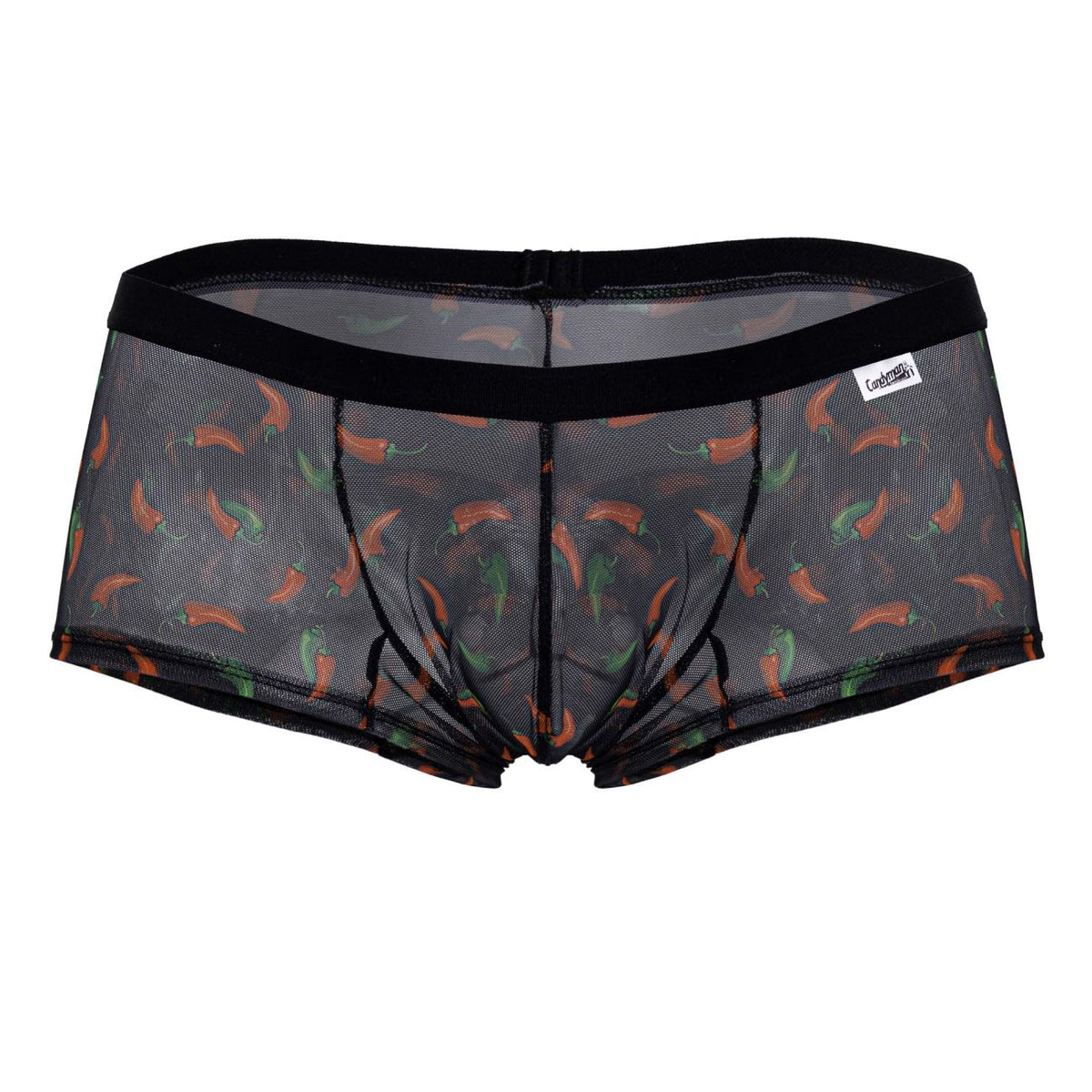 CandyMan Men's Underwear 99873 Chili pepper Trunks Color Black Print