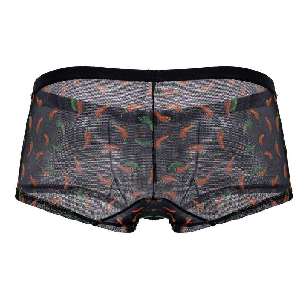 CandyMan Men's Underwear 99873 Chili pepper Trunks Color Black Print