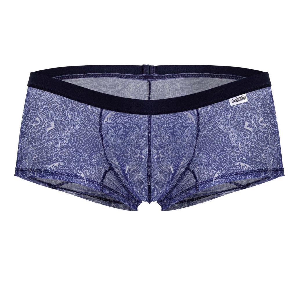 CandyMan Men's Underwear 99873 Water prints Trunks Color Blue-White