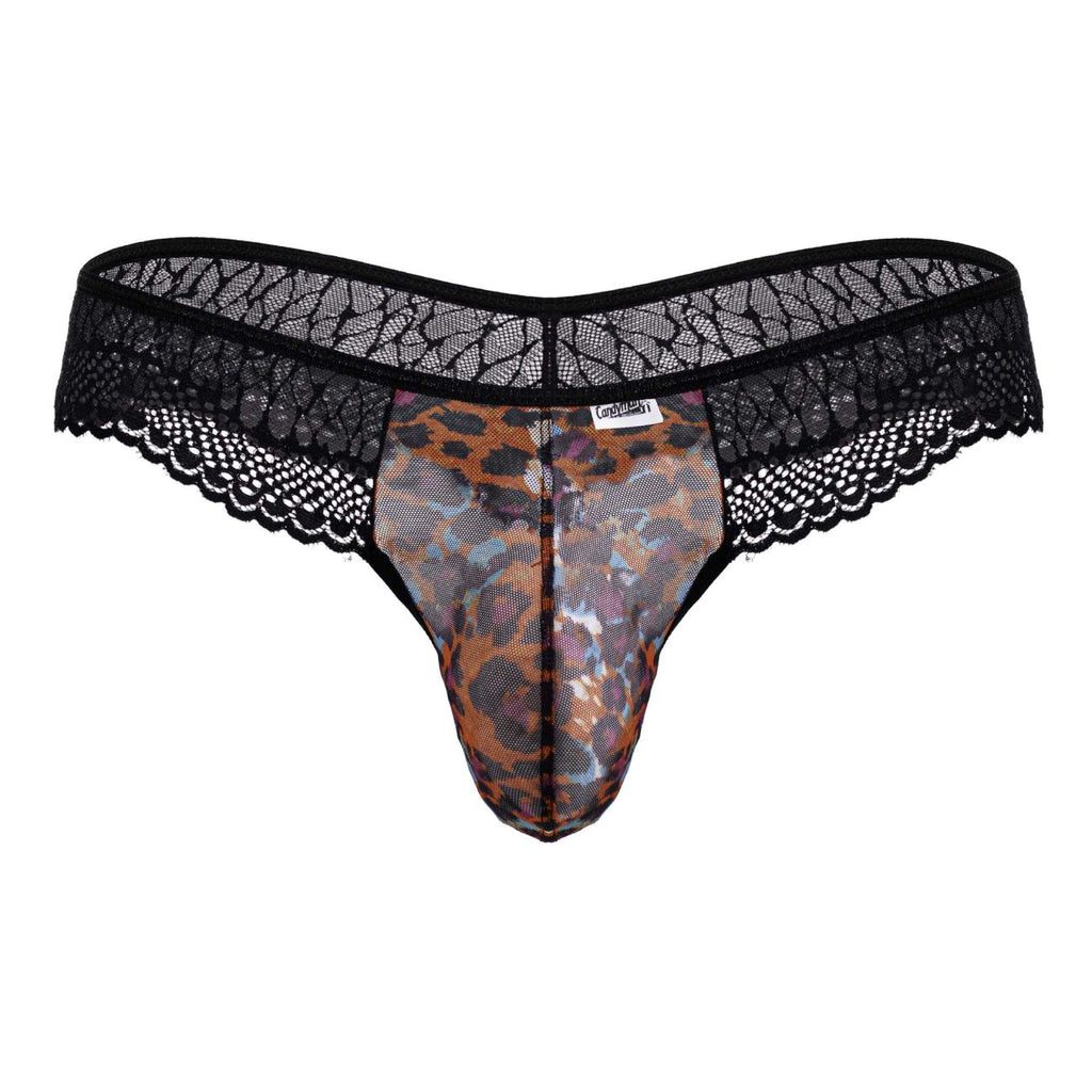 CandyMan Men's Underwear 99887 Leopard Thongs Color Animal Print