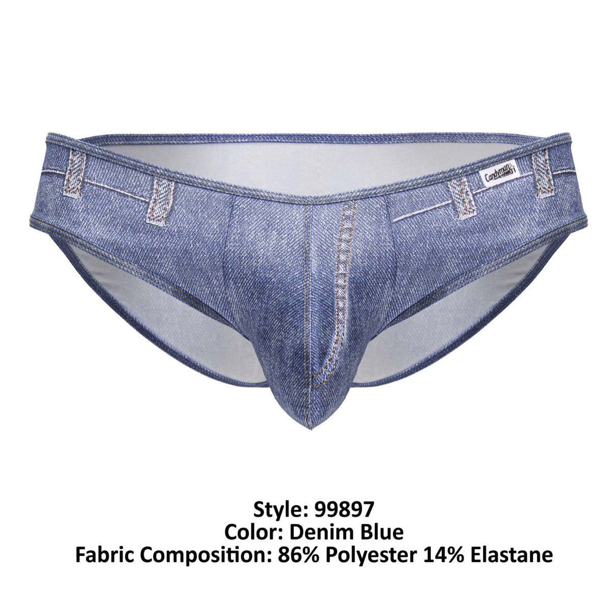 CandyMan Men's Underwear 99897 Cowboy Briefs Color Denim Blue