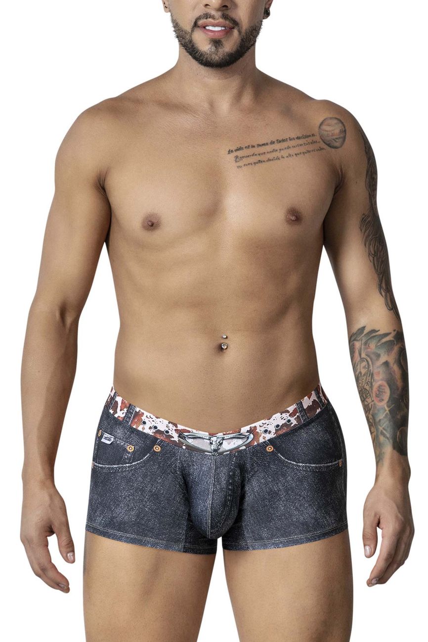 CandyMan Men's Underwear 99904 Cowboy Trunks Color Denim Black