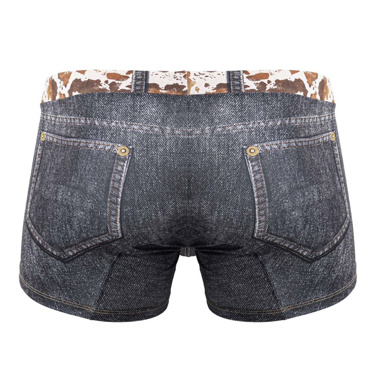 CandyMan Men's Underwear 99904 Cowboy Trunks Color Denim Black