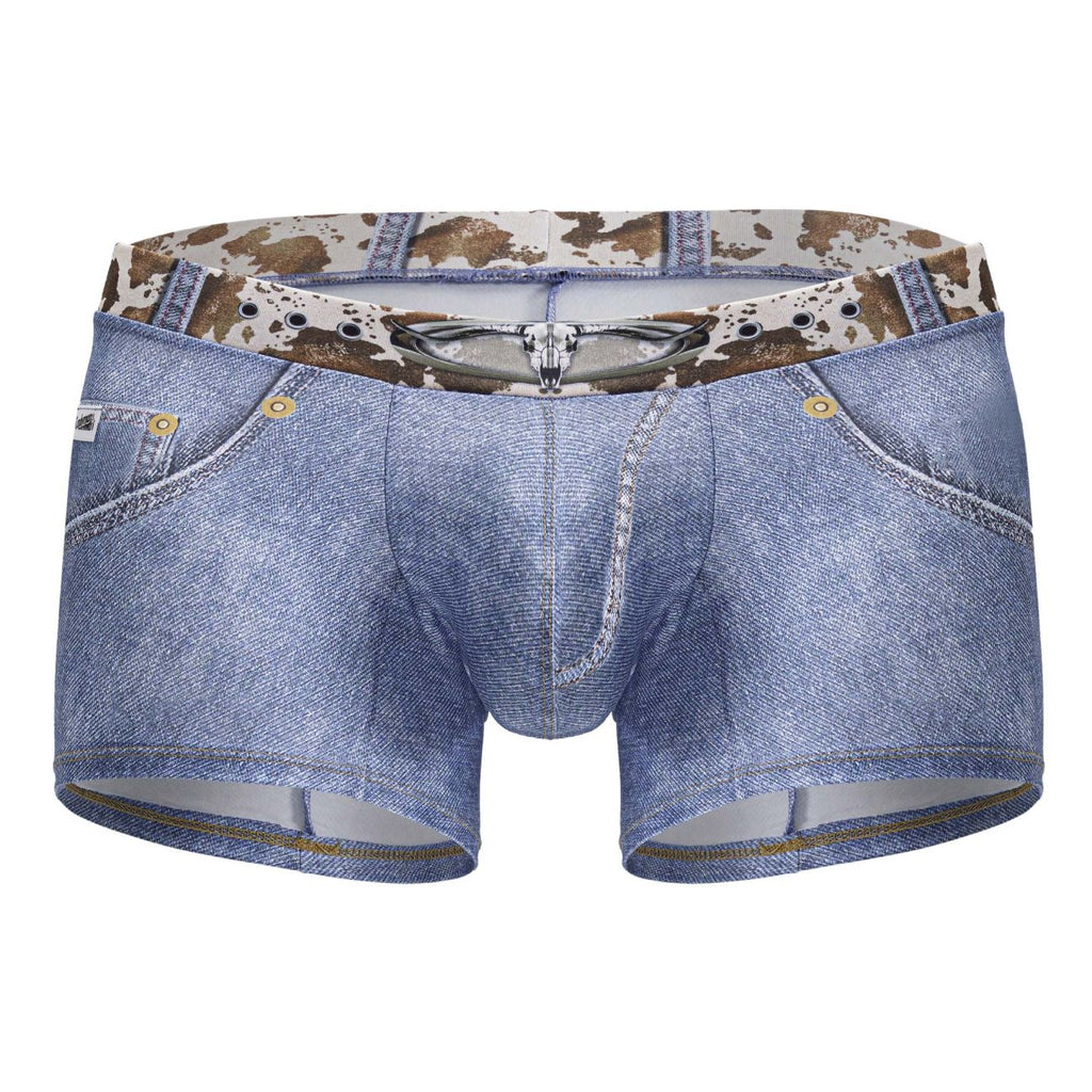 CandyMan Men's Underwear 99904 Cowboy Trunks Color Denim Blue