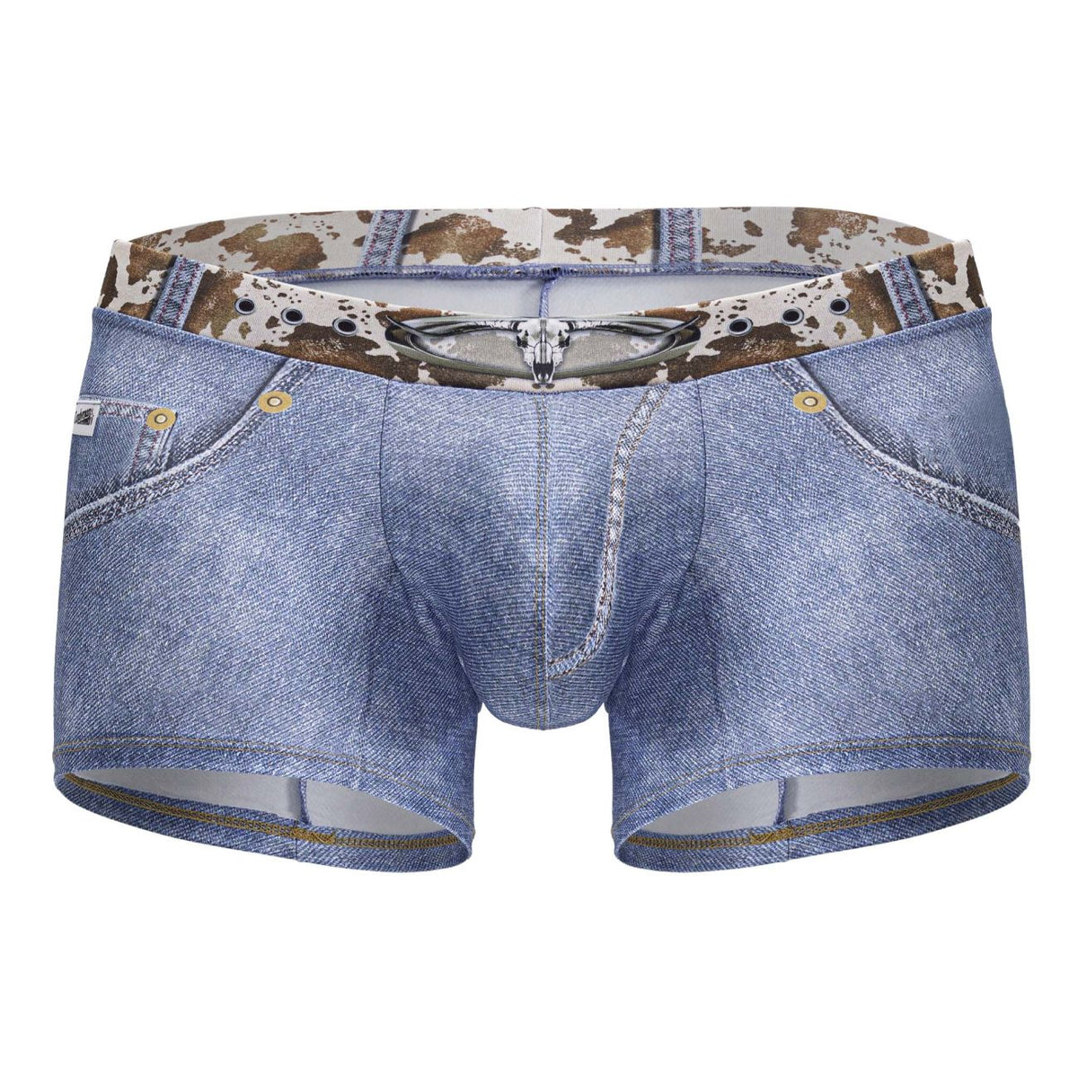 CandyMan Men's Underwear 99904 Cowboy Trunks Color Denim Blue